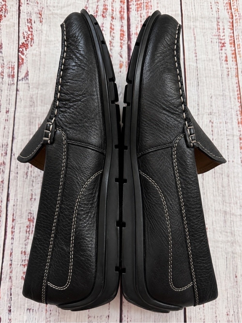 ECCO Men’s Black Leather Loafers EU 45 US 11-11.5 - Picture 4 of 8